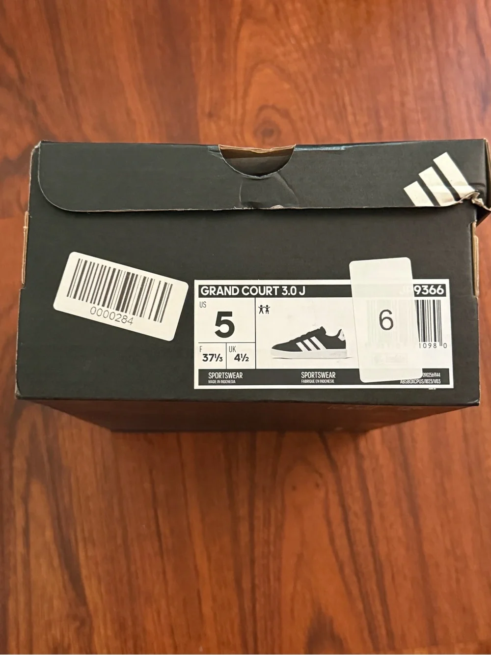 adidas Black & White Kids' Classic Court Sneakers